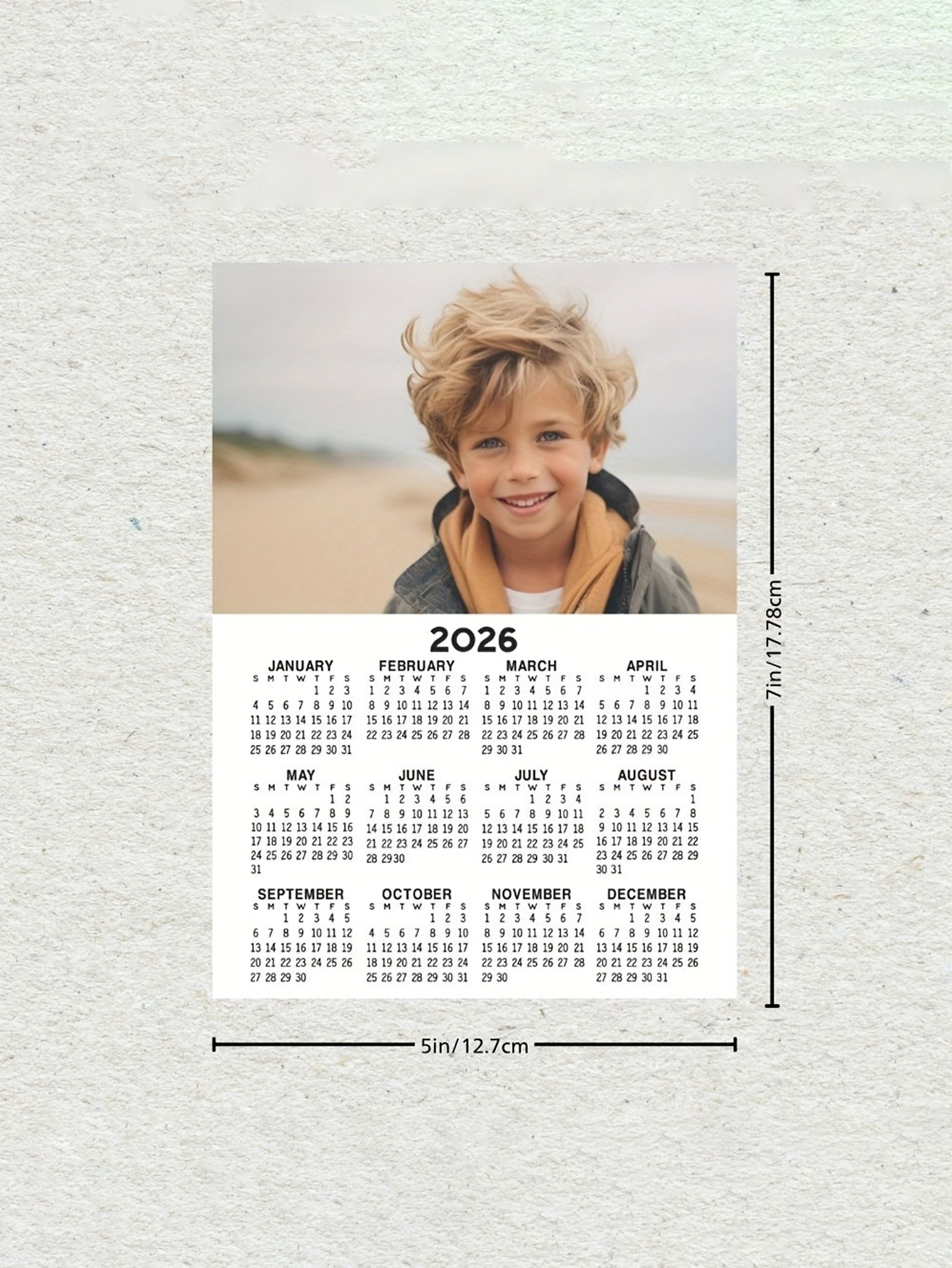 Custom Photo Magnetic Calendar 2026